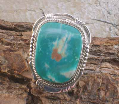 Native American Fox Ring- sz 9.75